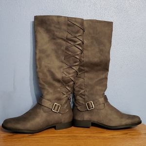 Knee-high, wide calf, boots